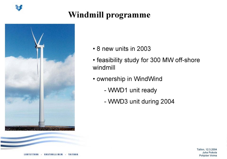 off-shore windmill ownership in