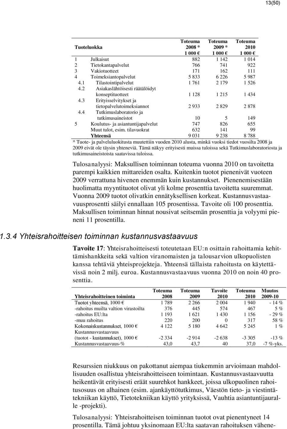 4 Tutkimuslaboratorio ja tutkimusaineistot 10 5 149 5 Koulutus- ja asiantuntijapalvelut 747 826 655 Muut tulot, esim.