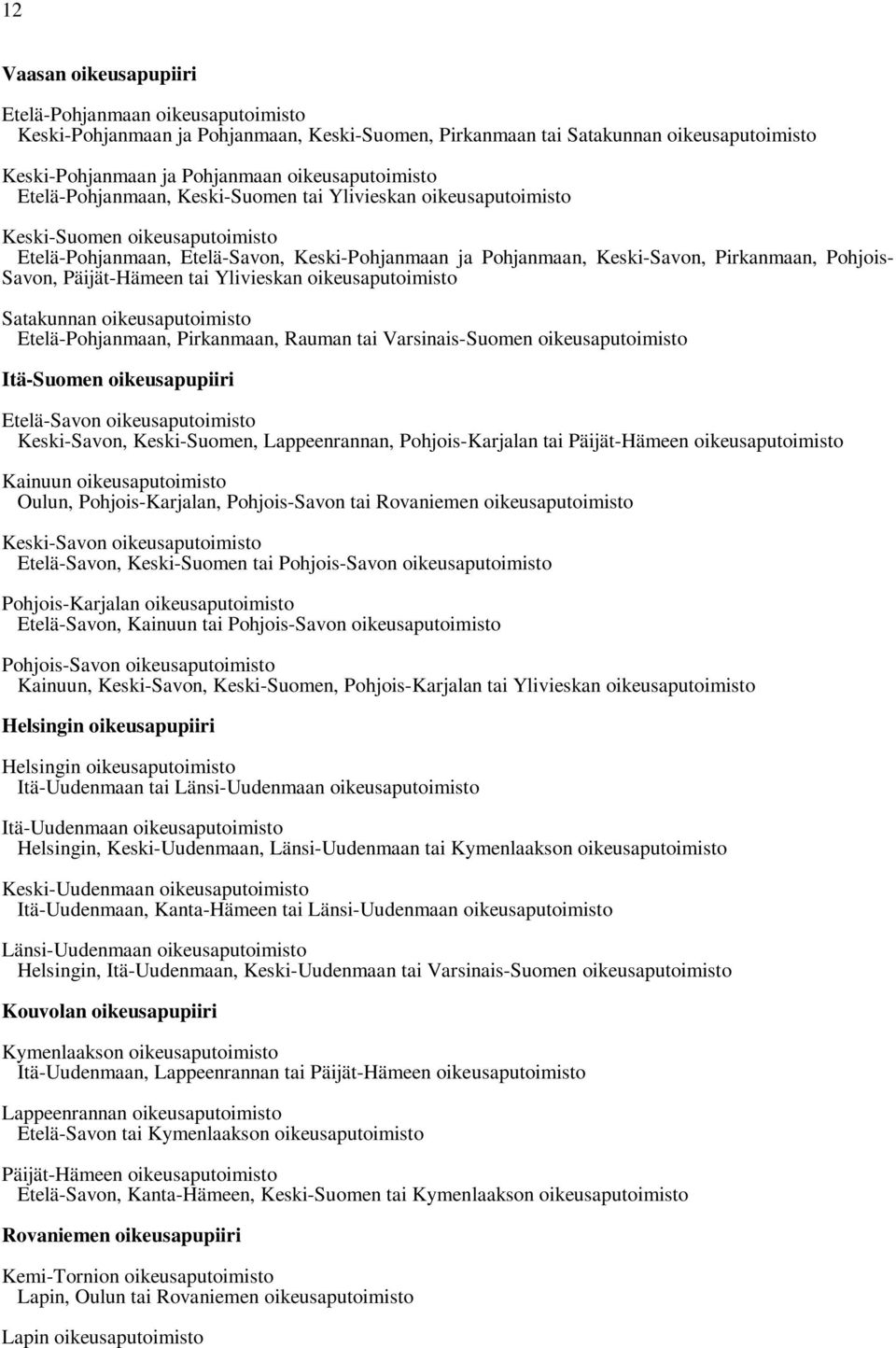 Päijät-Hämeen tai Ylivieskan oikeusaputoimisto Satakunnan oikeusaputoimisto Etelä-Pohjanmaan, Pirkanmaan, Rauman tai Varsinais-Suomen oikeusaputoimisto Itä-Suomen oikeusapupiiri Etelä-Savon