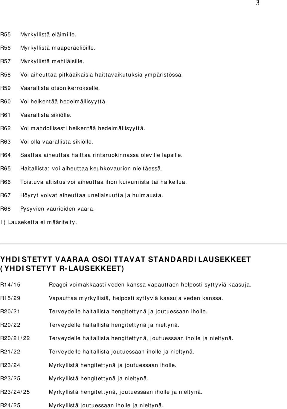 Saattaa aiheuttaa haittaa rintaruokinnassa oleville lapsille. Haitallista: voi aiheuttaa keuhkovaurion nieltäessä. Toistuva altistus voi aiheuttaa ihon kuivumista tai halkeilua.