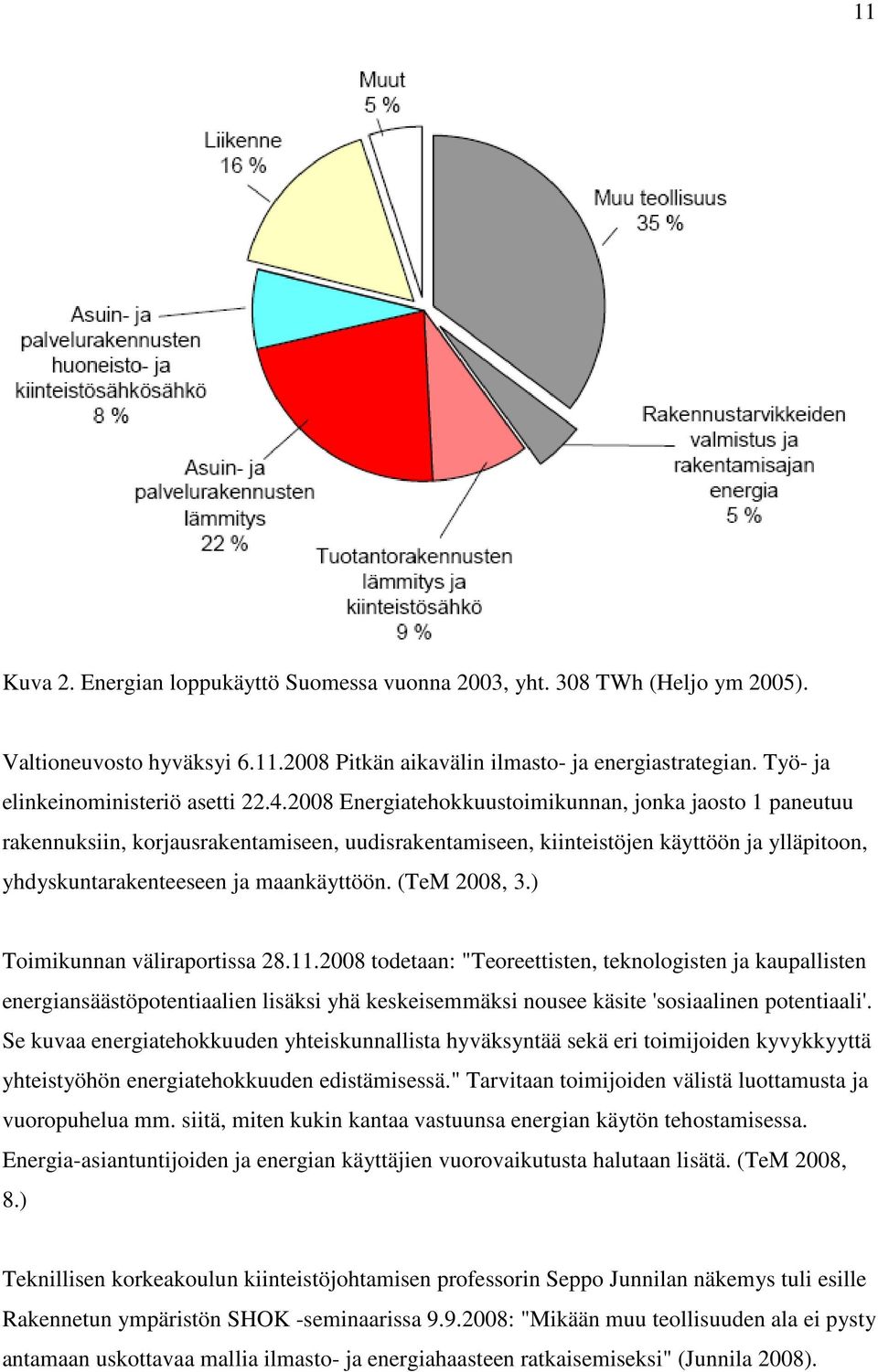 2008 Energiatehokkuustoimikunnan, jonka jaosto 1 paneutuu rakennuksiin, korjausrakentamiseen, uudisrakentamiseen, kiinteistöjen käyttöön ja ylläpitoon, yhdyskuntarakenteeseen ja maankäyttöön.