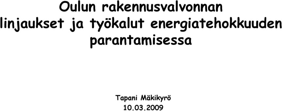 energiatehokkuuden