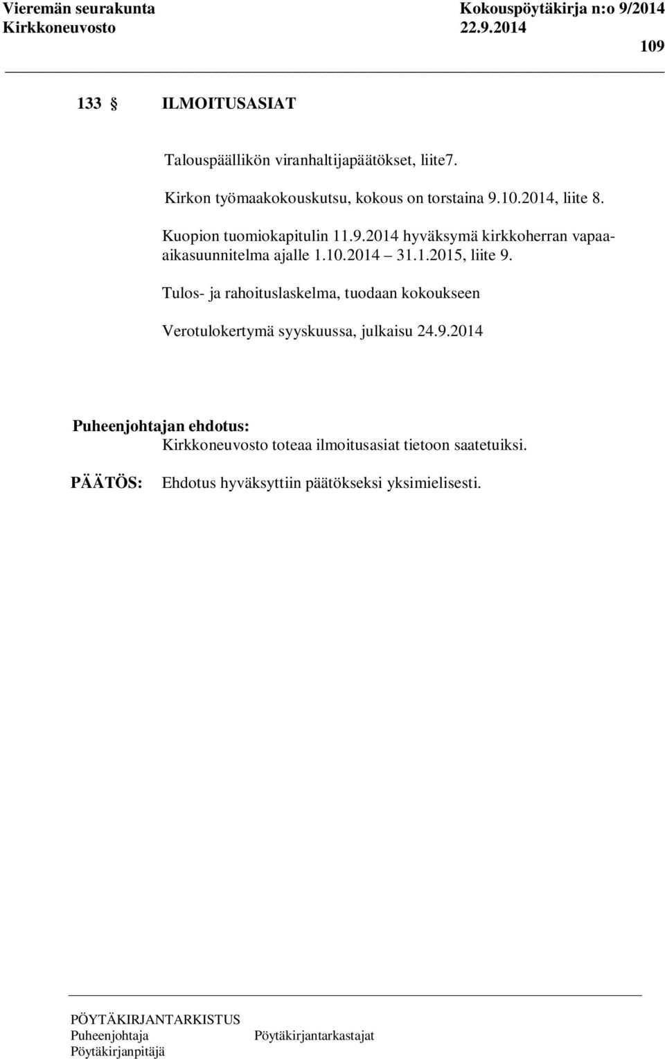 10.2014, liite 8. Kuopion tuomiokapitulin 11.9.