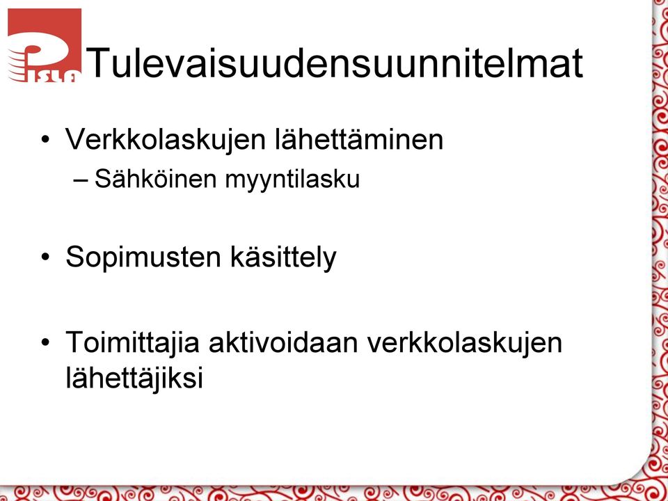 Sähköinen myyntilasku Sopimusten