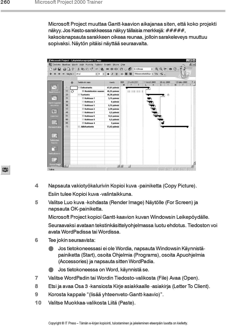 4 Napsauta vakiotyökalurivin Kopioi kuva -painiketta (Copy Picture). Esiin tulee Kopioi kuva -valintaikkuna.