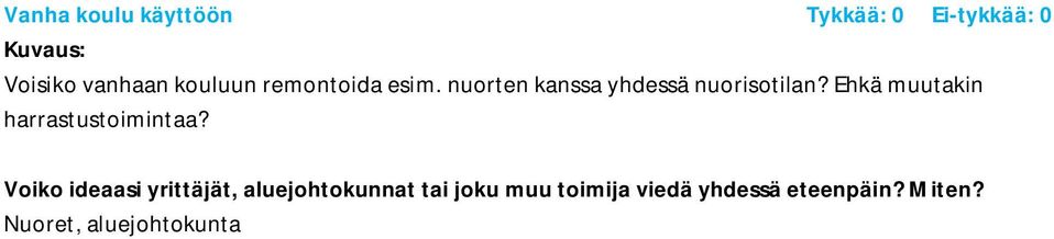 nuorten kanssa yhdessä nuorisotilan?