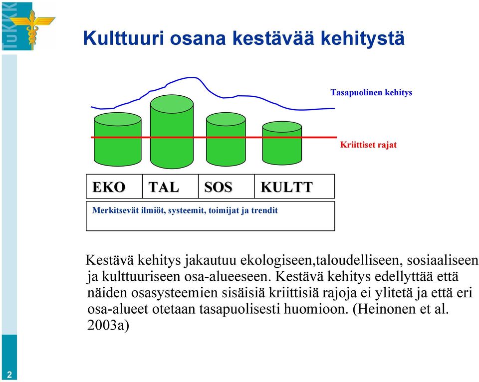 sosiaaliseen ja kulttuuriseen osa-alueeseen.
