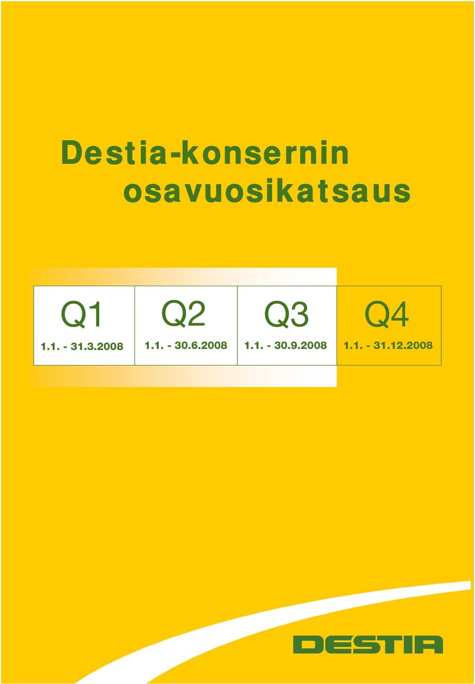3.2008 1.1. - 30.6.2008 1.1. - 30.9.