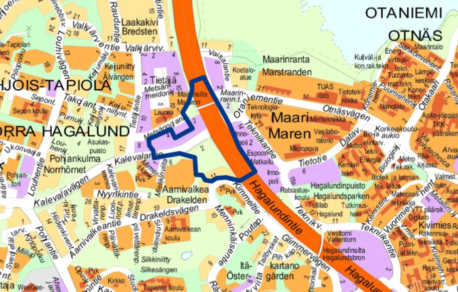 Espoon kaupunki Pöytäkirja 70 Kaupunkisuunnittelulautakunta 26.04.2016 Sivu 33 / 79 opiskelija-asuntojen suunnittelua ja toteutusedellytysten selvittämistä varten.