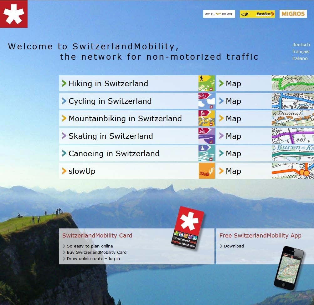 Case 2: Switzerland Mobility Suunnitteluprojekti alkoi 1993, ensimmäiset reittitoteutukset 1995 Asteittainen kehitys valtakunnalliseksi