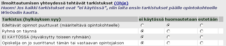 Helsingin yliopisto 17(23) Ilmoittautumisen vahvistus automaattisesti: Rastita laatikko, mikäli haluat, että opiskelijoiden ilmoittautumiset vahvistetaan automaattisesti.