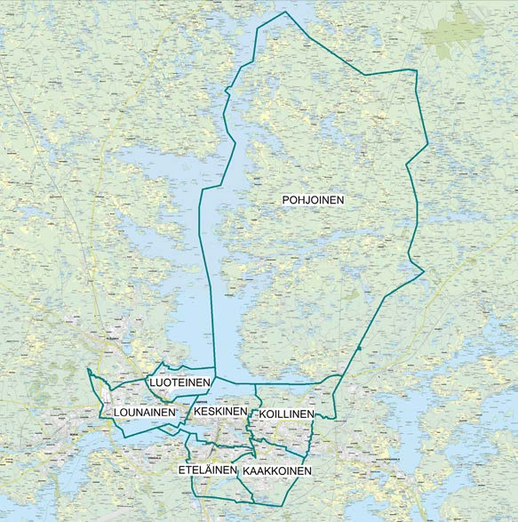 LIITE 3 Pelikenttäkäytöstä poistettavat kentät, kohdekortit Korttien väritunnisteet: Eteläinen