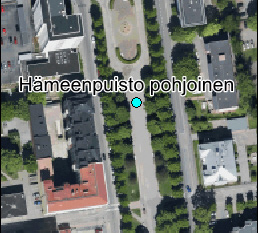 Hämeenpuisto pohjoinen Hämeenpuisto pohjoinen Viheraluetyyppi 1, 17 Hämeenpuisto pohjoinen Hämeenpuisto Näsijärvenkatu 33210 Tampere Finlayson puistoalue määrittelemätön tyydyttävä 2 -alue kenttä =