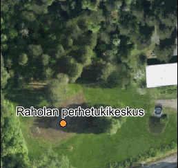 Raholan perhetukikeskus Raholan perhetukikeskus Voionmaankatu 33300 Tampere Rahola Yp määrittelemätön Viheraluetyyppi 30 välttävä Raholan perhetukikeskus 2 -alue kenttä = 914 m 2 jalkapallo;