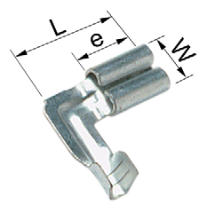 Eristämättömät liittimet 0,20-10 ² ja niihin kuuluvat työkalut ² Nastalliset lattapistokehylsyt, rullattu malli 0,5-6 ² Tiedot: messinki, tinattu Cu/Sn. S-nro e t L Lattapistokkeelle s Kpl/ pak.