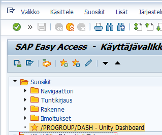 3 NAVIGAATTORIN HAKEMINEN Valitse suosikit lisää tapahtuma Kirjoita aukeavaan ikkunaan tapahtumakoodi /progroup/dash paina jatka (enter) Suosikit kansioon luotiin