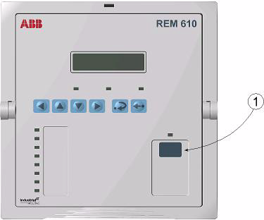 1MRS755358 Moottorinsuojarele REM 610 3.1.12. Tietoliikenneportit REM 610 -releen etupaneelissa on optinen infrapuna-portti.