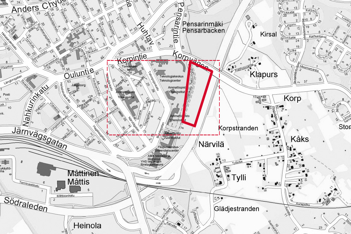 KOKKOLAN KAMPUSALUE ALOITE TAI ASEMAKAAVATYÖN VIREILLE TULON SYY Aloitteen asemakaavan muuttamiseksi on tehnyt Kokkolan koulutuskuntayhtymä.