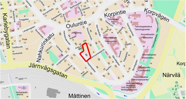 KORTTELI 14-3, HAKALAHDENKATU 56 JA JUNGSBORGINKATU 13 ALOITE TAI ASEMAKAAVATYÖN VIREILLE TULON SYY NSA Yhtiöt Oy on tehnyt aloitteen asemakaavamuutoksen käynnistämiseksi korttelissa 14-3, tonteilla