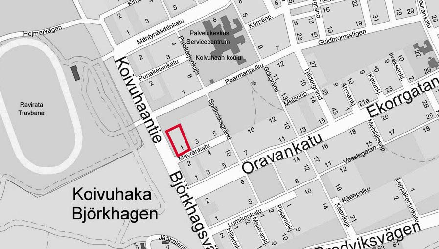 MÄYRÄNKATU 3-5 PYSÄKÖINTIALUE TONTILLA 55-60-1 ASEMAKAAVATYÖN VIREILLE TULON SYY Asunto-osakeyhtiöt Kokkolan Mäyränkatu 3 ja Kokkolan Mäyränkatu 5 ovat osoittanut kaupunginhallitukselle anomuksen