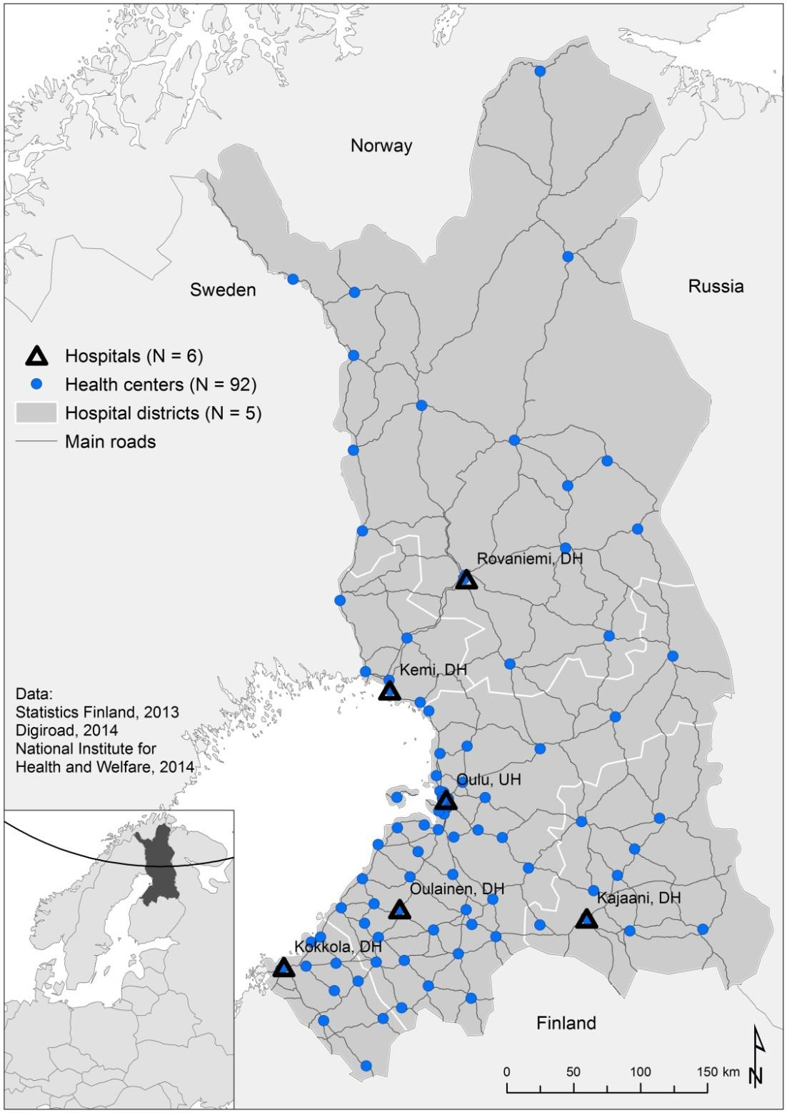 SAIRAALAT JA TERVEYSKESKUKSET LOGISTIIKKAKESKUKSEN ASIAKKAINA Health centre Minor hospital Major hospital Northern Ostrobothnia hospital district Lapland Hospital District Länsi- Pohja Hospital