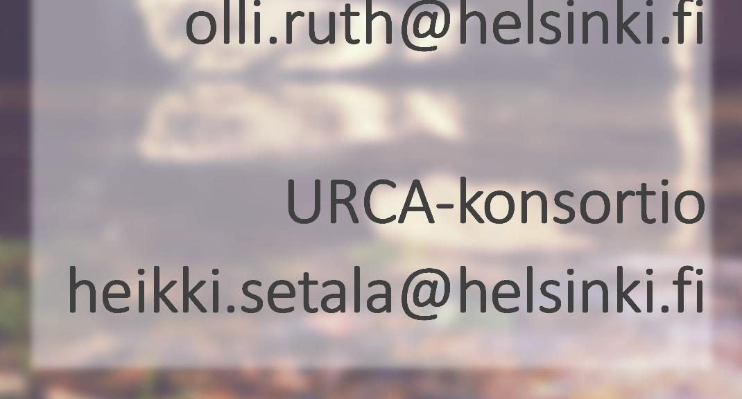 Lisätietoja maija.taka@helsinki.fi Pienvaluma-alueet olli.ruth@helsinki.