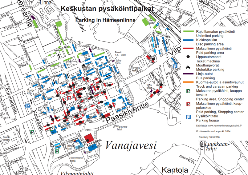 Hämeenlinnan keskustan pysäköintistrategia 3 (15) 1 TYÖN LÄHTÖKOHDAT JA TAVOITTEET Hämeenlinnan keskustan maankäyttöä ollaan kehittämässä voimakkaasti, mikä luo paineita myös keskustan