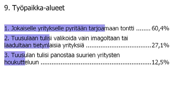 Puolet valtuutetuista katsoo, että muuttamiset tulee ratkaista aluekohtaisesti yleiskaavassa tai osayleiskaavoilla.