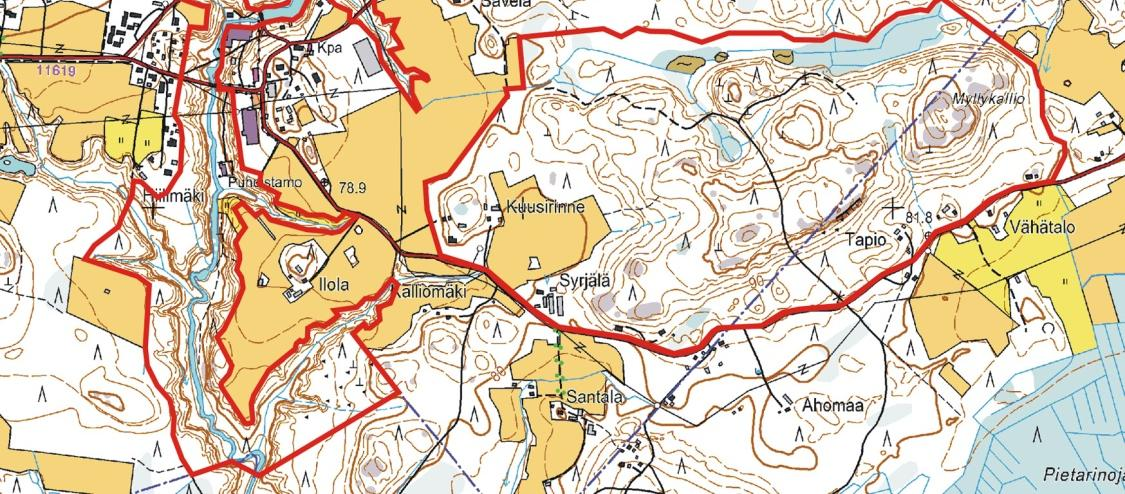 2 Tutkimusalue- ja menetelmät 2.1 Tutkimusalueen kuvaus Kaukasten kylä sijaitsee Hyvinkään kaupungin kaakkoispuolella, linnunteitse noin kahdeksan kilometrin päässä kaupungin ydinalueesta.