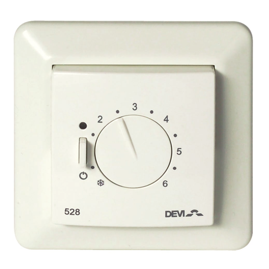 8 EXTRA TEOLLISUUSTUOTTEET DEVIREG 528 ELKO/VAKIO Elektroninen termostaatti lattialämmityksen säätöön.