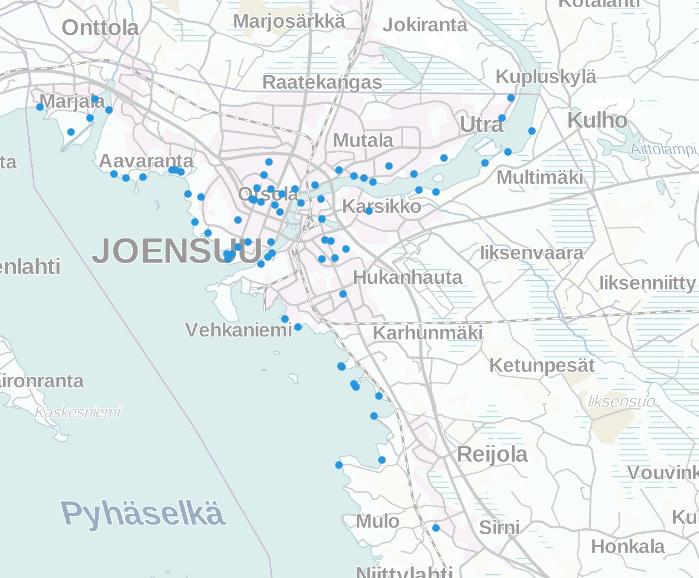 Karttakoontia unelmien asuinpaikka, ikäryhmittäin 15-24 vuotiaat: 35-44 vuotiaat: 25-34 vuotiaat: