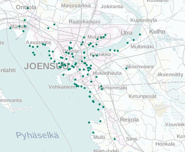 Karttakoontia unelmien asuinpaikka,