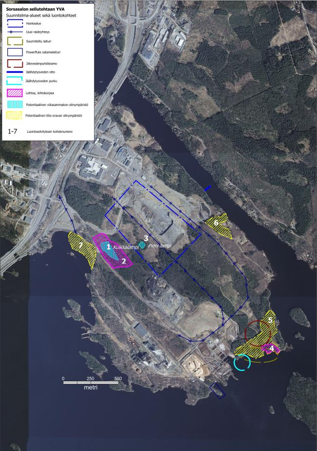 Kuva 16-21. Luontoselvityksen tulokset.