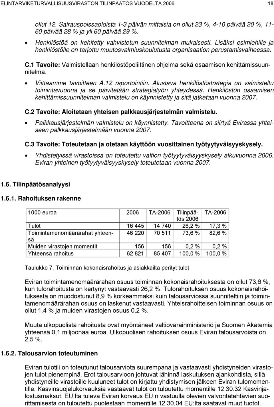 1 Tavoite: Valmistellaan henkilöstöpoliittinen ohjelma sekä osaamisen kehittämissuunnitelma. Viittaamme tavoitteen A.12 raportointiin.