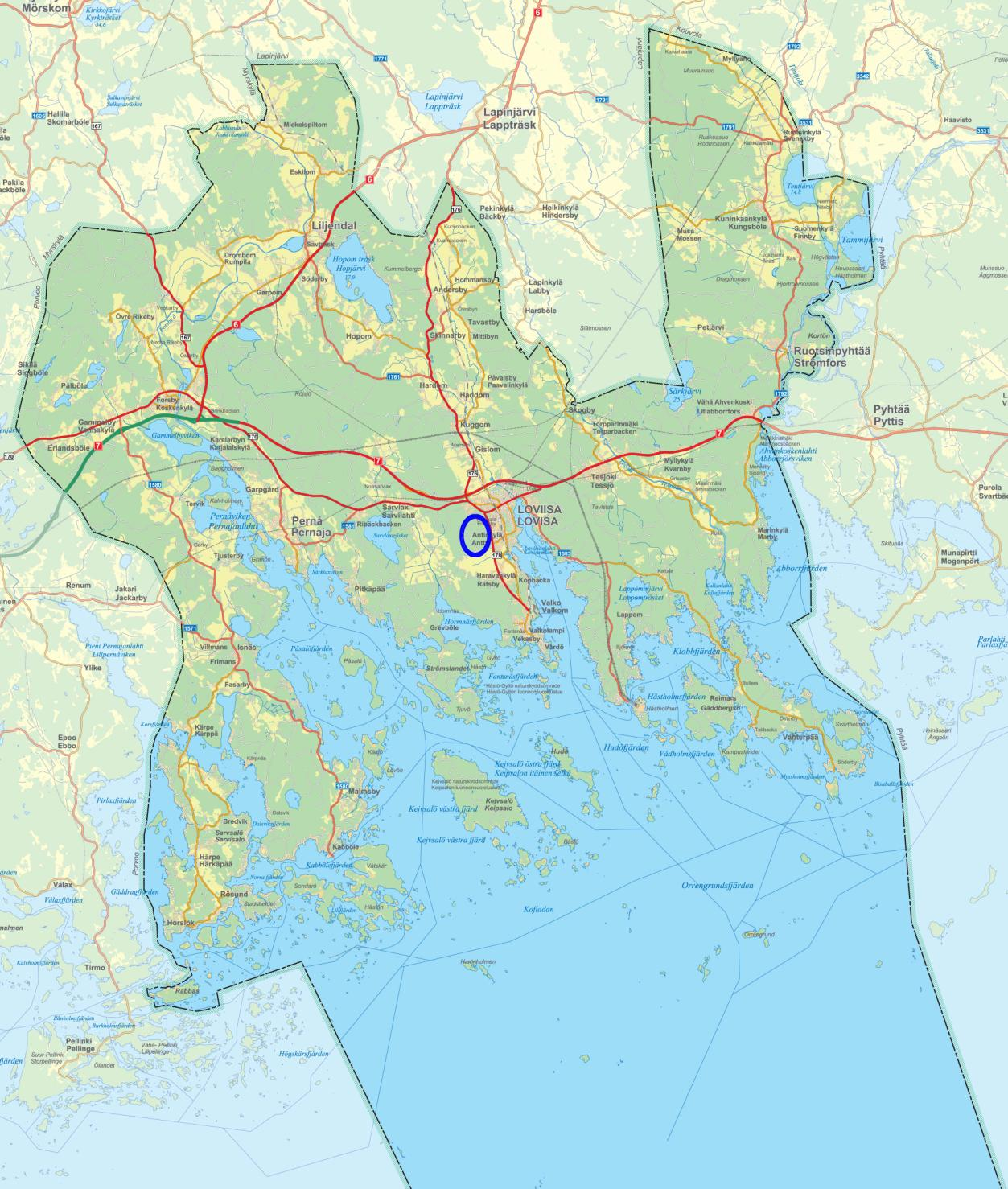 Kaava-alueen sijainti /