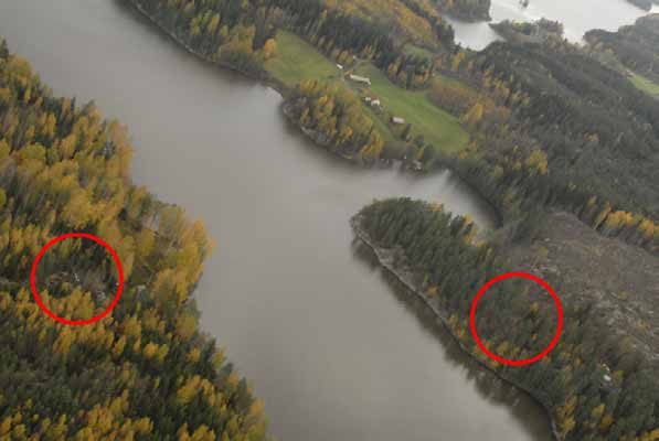 puolella. Ohjaaja ei ollut tehnyt ennen tätä tarkastusta 300 m tai 90 150 m korkeudella, eikä se ollut hänellä tapana. Ohjaajan valitsema lentoreitti tarkastusta varten kulki suoraan järven päällä.