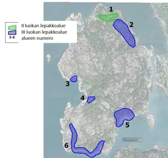 Lepakoille tärkeät alueet Luokka III: Muu lepakoiden käyttämä alue.