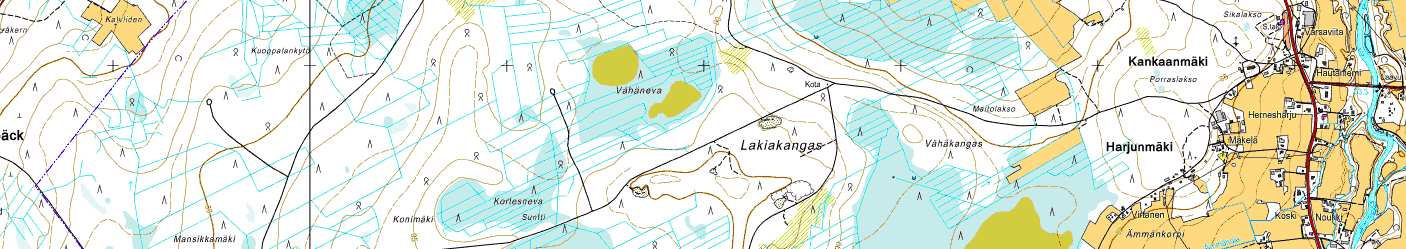 Project: Lakiakankaan tuulivoimapuisto Description: Isojoki CPC Finland Oy DECIBEL - Map 8,0 m/s Calculation: Lakiakangas I Karijoki V126 x 2 x HH147 Licensed user: FCG Suunnittelu ja tekniikka Oy