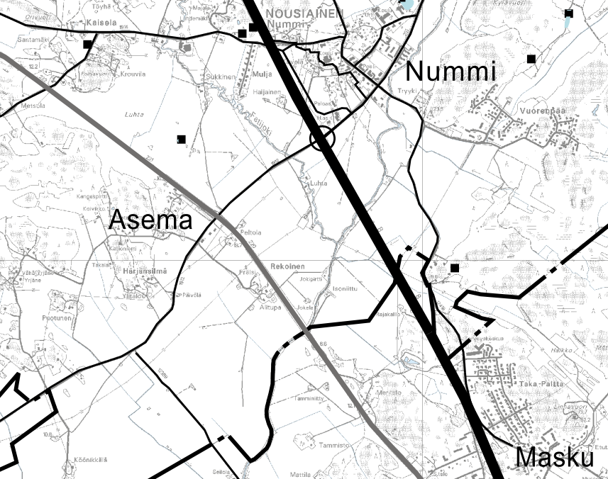 42 (55) Kuva 30. Ote Nousiaisten rakenneyleiskaavaehdotuksen muinaisjäännöskartasta (Nousiaisten kunta, 2011).