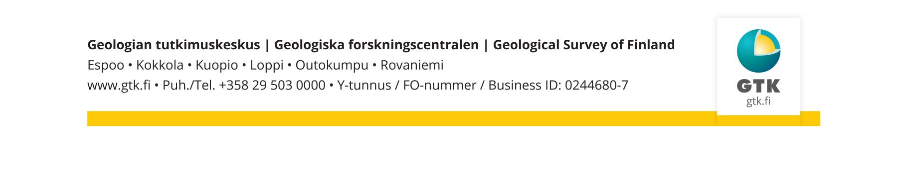 GEOLOGIAN TUTKIMUSKESKUS 1 (8) GEOLOGISKA FORSKNINGSCENTRALEN GEOLOGICAL SURVEY OF FINLAND Lisenssi 2 (avoin lisenssi versio 1.1) 28.09.2016 GTK/973/02.
