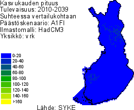 Muutoksen vaikutukset Lapissa paras arvaus periaatteella Lämpötila - etenkin talvilämpötilat tulevat kohoamaan - hyvin alhaiset lämpötilat tulevat harvinaistumaan - hellejaksot