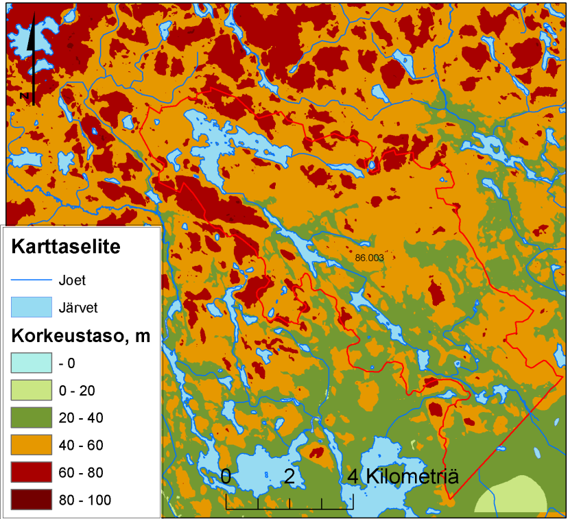 SYKE, Kaakkois-Suomen ELY-keskus; Maanmittauslaitos lupa nro 7/MML/10 SYKE, Kaakkois-Suomen ELY-keskus; Maanmittauslaitos lupa nro 7/MML/10; Affecto Finland Oy, Karttakeskus, Lupa L4659.