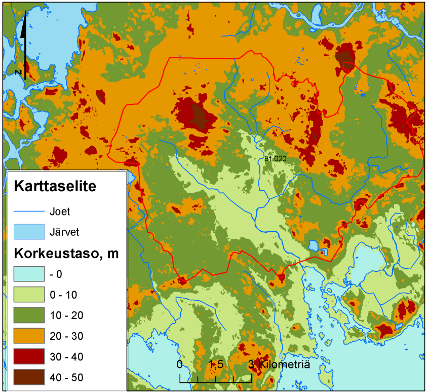 SYKE, Kaakkois-Suomen ELY-keskus; Maanmittauslaitos lupa nro 7/MML/10. SYKE, Kaakkois-Suomen ELY-keskus; Maanmittauslaitos lupa nro 7/MML/10; Affecto Finland Oy, Karttakeskus, Lupa L4659.