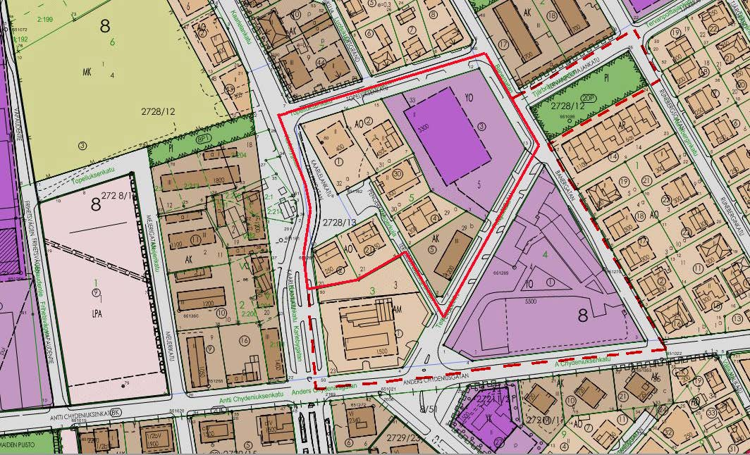 Asemakaava: Alueella on voimassa 8.12.1970 vahvistunut asemakaava.