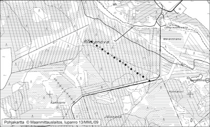 Teuvo Herranen 113. Rikkaneva Rikkaneva (kl. 3324 06, x = 7096,5, y = 3477,0) sijaitsee noin 21 km Pyhännän keskustasta etelään (kuva 15). Se rajoittuu soistuneisiin hiekkakankaisiin.