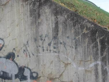 19 - Siltaa on töherretty n.40 m² (kuva 7). - Yksi hulevesikaivon kansi on jäänyt liian ylös, joten se ei toimi suunnitellusti. - Sillan keiloissa kasvaa puita ja pensaita.