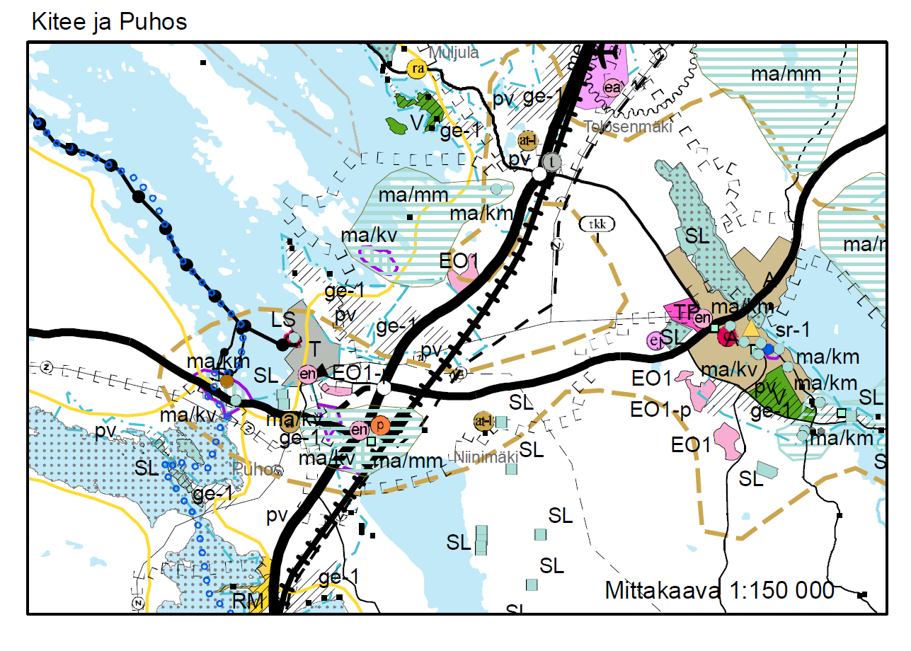 4 KAAVA-ALUEEN KAAVOITUKSELLISET LÄHTÖKOHDAT 2 / 8 4.1 Maakuntakaava Kitee kuuluu Pohjois-Karjalan maakuntaliiton alueeseen.