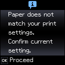 Paperin lisääminen 7. Siirrä oikea reunaohjain paperin reunaan. 8. Aseta paperikasetti. 9. Tarkista ohjauspaneelissa näytetyt paperikoon ja paperityypin asetukset.