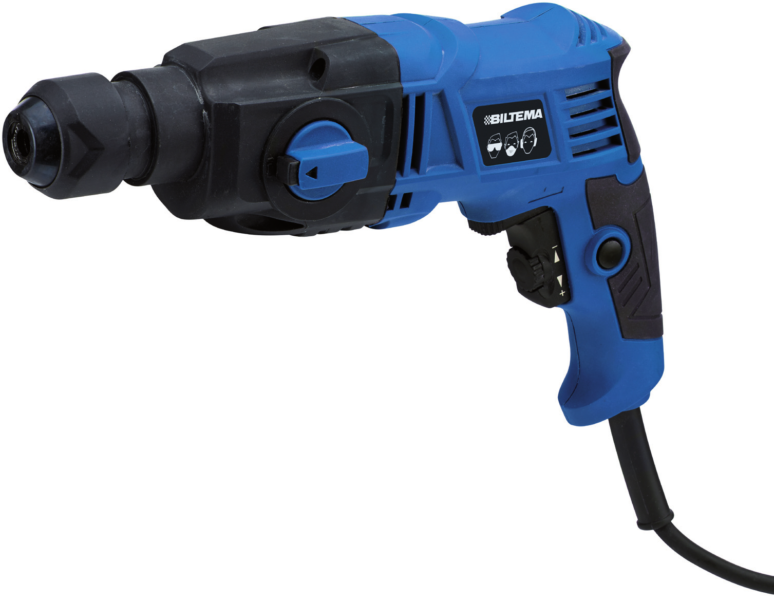 Borrhammare Borhammer Iskuporakone Borhammer RH 400 PLUS Tillverkat för Biltema Sweden AB, Garnisonsgatan 26, 254 66 Helsingborg. Tel: +46-42 600 45 00.