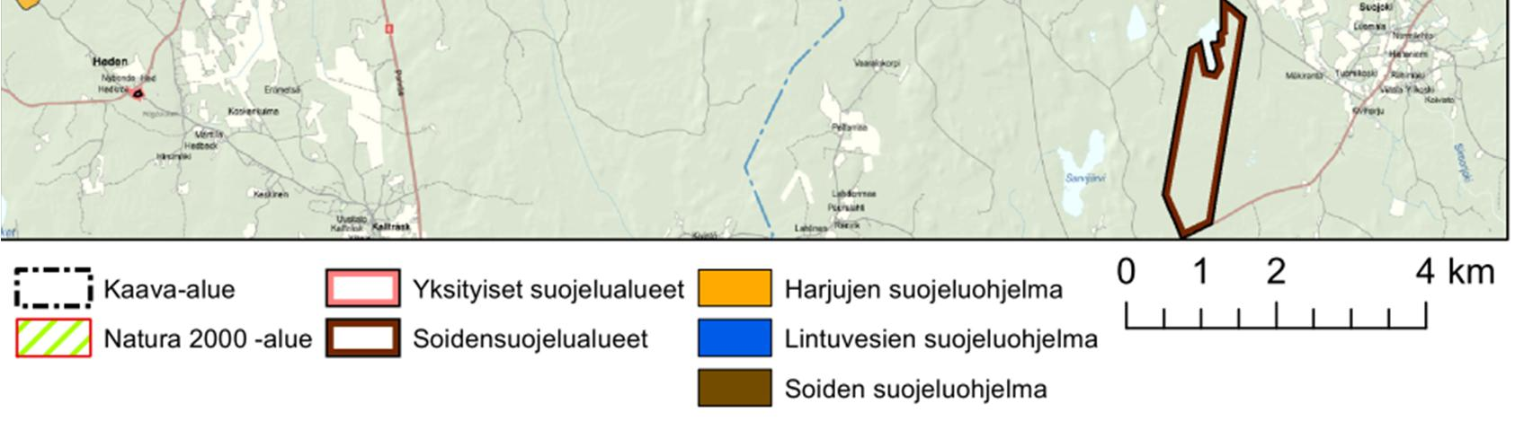 141 Taulukko 10. Hankealueen läheisyydessä sijaitsevat Natura-alueet.